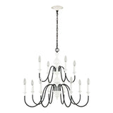 Val de Loire 36'' Wide 12-Light Chandelier - White 33470/8+4 Elk Lighting