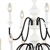 Val de Loire 36'' Wide 12-Light Chandelier - White 33470/8+4 Elk Lighting