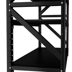 English Elm Heavy Gauge Steel Garage Shelving Unit 4000lb Industrial Storage Rack Four Shelves W2735P457278