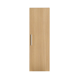 English Elm 12" Wall-mounted Oak Plywood Bathroom Linen Cabinet Slim Floating Single Door Storage W3450P440605