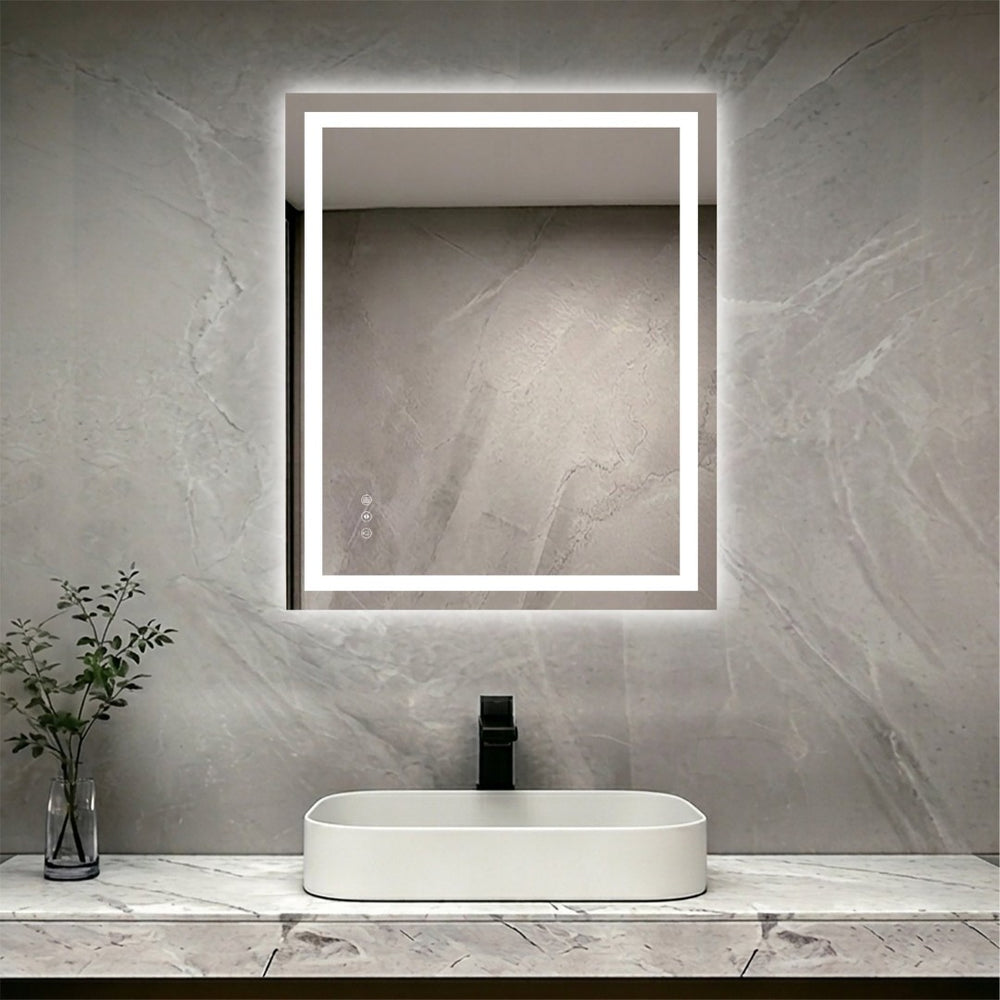 English Elm 30" X 36" Led Vanity Mirror Dimmable Anti-fog Dual Lit Frameless Bathroom Wall Mount W1920P493134