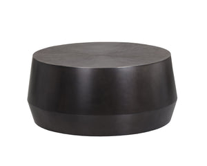 Sunpan Creed Coffee Table - Hand-Etched Iron Design with Drum Base, Perfect for Modern Living Spaces Small - 34W x 34.25D x 15H