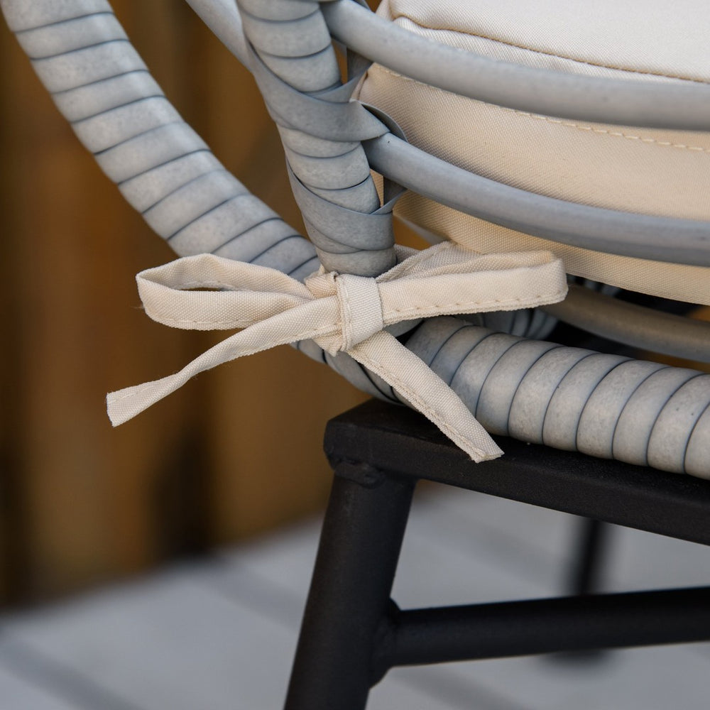 English Elm Outsunny 3-Piece Modern Bistro Set With Cushions, Hand-Woven Rattan & Tempered Glass For Outdoor Comfort W2225P200744-GIGA