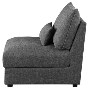 English Elm Wakefield Slipper Accent Chair Armless Foam Seat with Lumbar Pillow Modern Decor B062P451728