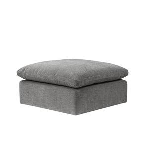English Elm Naveen Gray Linen Modular Sectional Sofa with Ottoman — Customizable 7-Piece, Plush Foam Seats, Wooden Frame Comfort B2726S00084