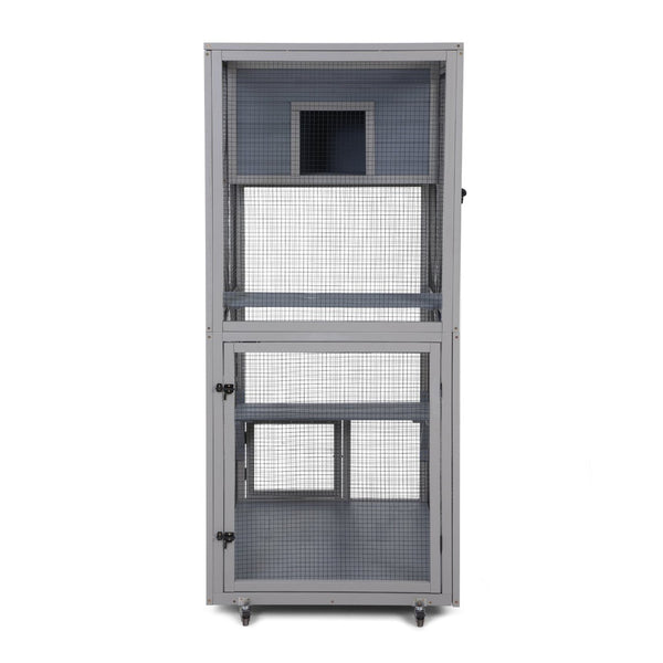 English Elm Wooden Pinewood Small Animal Habitat with Acrylic Panels Ramps Tunnel and Rolling Base W2181P363536