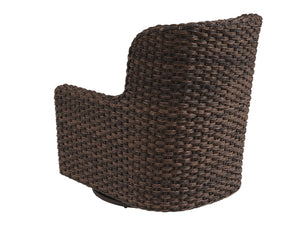 Lexington Tommy Bahama Outdoor 3350-10sg-40 Elegant Swivel Glider Chair With Rich Tobacco Wicker And Artisan Teak Craftsmanship  Wood 3350-10sg-40