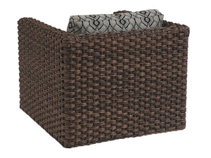 Lexington Tommy Bahama Outdoor 3350-11sg-40 Swivel Glider Lounge Chair - Artisan Crafted, All-weather Wicker, Teak Top, Deep Espresso Finish  Wood 3350-11sg-40