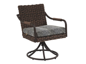 Lexington Tommy Bahama Outdoor 3350-13sr-40 Swivel Rocker Dining Chair - Artisan Crafted With All-weather Wicker & Teak Elegance  Wood 3350-13sr-40