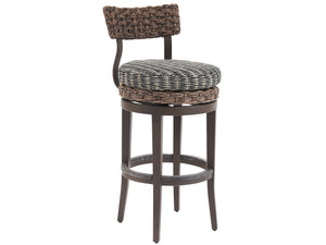 Lexington Tommy Bahama Outdoor 3350 Swivel Bar/Counter Stool - Artisan Crafted Elegance With All-weather Wicker And Teak Finish  Wood 3350-16sw-40