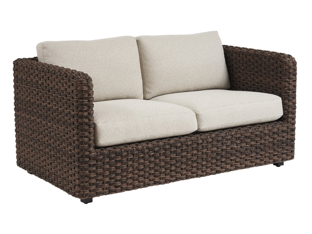Lexington Tommy Bahama Outdoor 3350-22-40 Love Seat - Elegant Artisan Craftsmanship With All-weather Wicker & Teak For Outdoor Luxury  Wood 3350-22-40