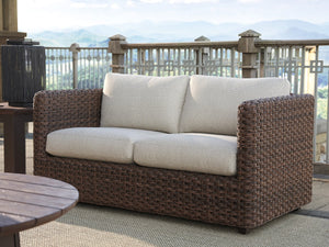 Lexington Tommy Bahama Outdoor 3350-22-40 Love Seat - Elegant Artisan Craftsmanship With All-weather Wicker & Teak For Outdoor Luxury  Wood 3350-22-40