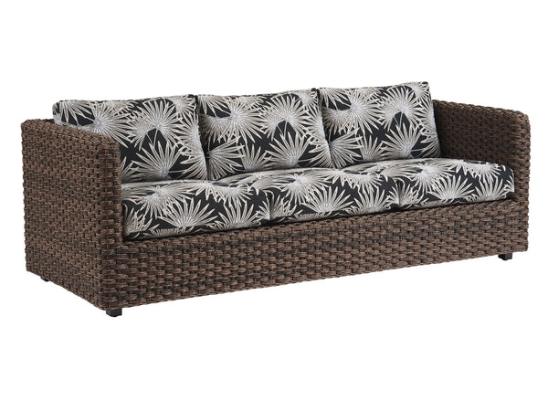 Lexington Tommy Bahama Outdoor 3350-33-40 Sofa - Elegant Tommy Bahama Design With Woven Wicker, Teak Tops, And Artisan Craftsmanship  Wood 3350-33-40