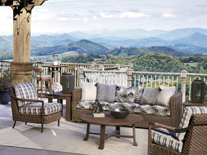 Lexington Tommy Bahama Outdoor 3350-33-40 Sofa - Elegant Tommy Bahama Design With Woven Wicker, Teak Tops, And Artisan Craftsmanship  Wood 3350-33-40