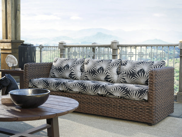 Lexington Tommy Bahama Outdoor 3350-33-40 Sofa - Elegant Tommy Bahama Design With Woven Wicker, Teak Tops, And Artisan Craftsmanship  Wood 3350-33-40