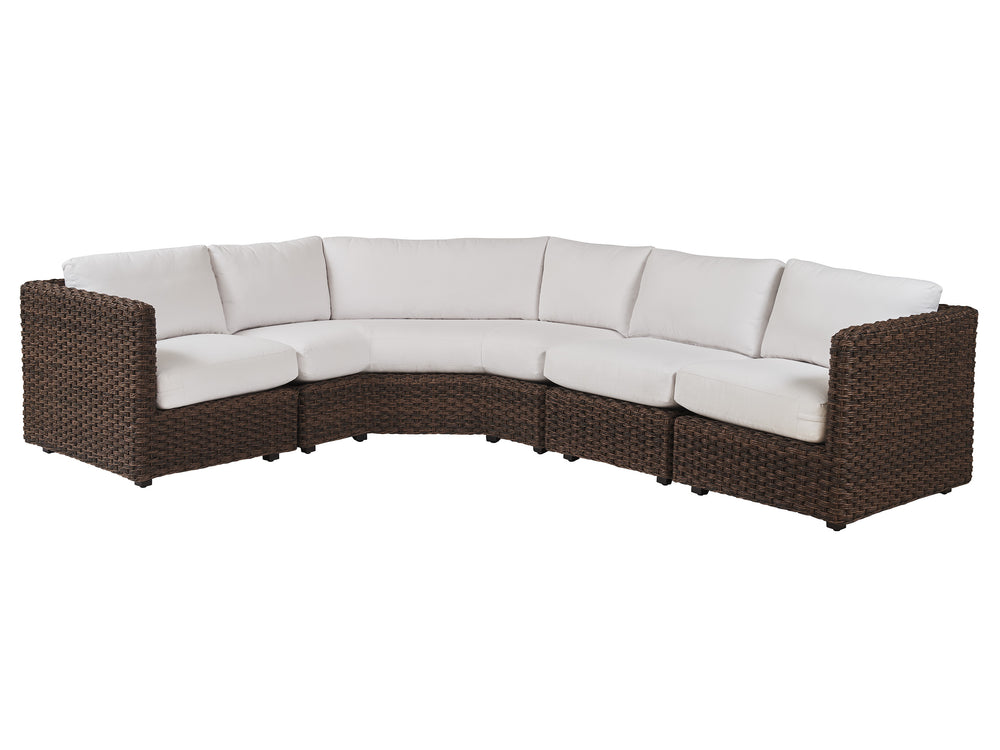 Lexington Tommy Bahama Outdoor 3350-50s-40 Sectional Sofa – Artisan-crafted Design, All-weather Wicker, And Sustainable Teak Finish  Wood 3350-50s-40