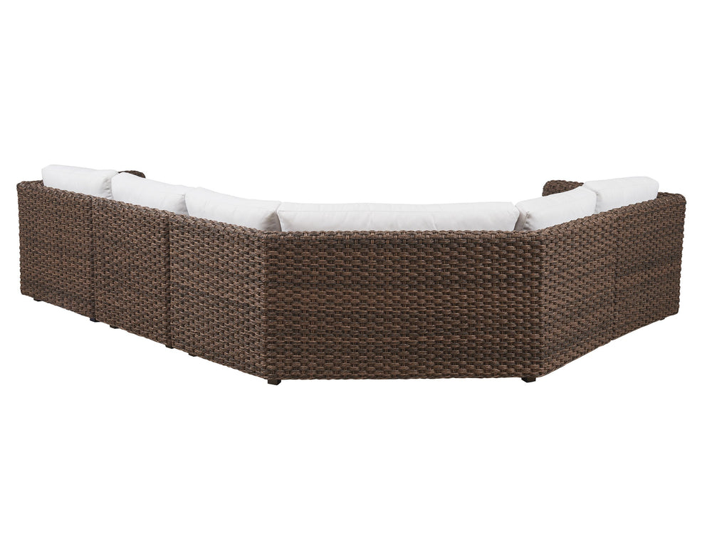 Lexington Tommy Bahama Outdoor 3350-50s-40 Sectional Sofa – Artisan-crafted Design, All-weather Wicker, And Sustainable Teak Finish  Wood 3350-50s-40
