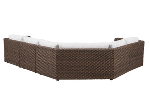 Lexington Tommy Bahama Outdoor 3350-50s-40 Sectional Sofa – Artisan-crafted Design, All-weather Wicker, And Sustainable Teak Finish  Wood 3350-50s-40