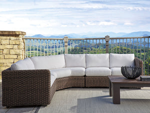 Lexington Tommy Bahama Outdoor 3350-50s-40 Sectional Sofa – Artisan-crafted Design, All-weather Wicker, And Sustainable Teak Finish  Wood 3350-50s-40