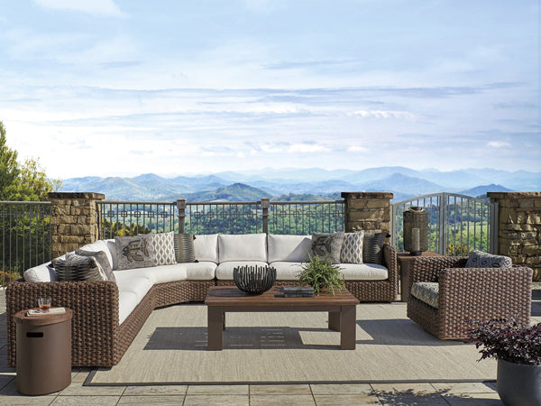 Lexington Tommy Bahama Outdoor 3350-50s-41 Sectional Sofa - Artisan-crafted Elegance With All-weather Wicker & Teak Accents  Wood 3350-50s-41