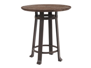 Lexington Tommy Bahama Outdoor 3350-873c Elegant Round Bistro Table With Teak Top & Woven Wicker Base For Outdoor Dining Style  Wood 3350-873c