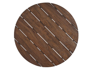 Lexington Tommy Bahama Outdoor 3350-873c Elegant Round Bistro Table With Teak Top & Woven Wicker Base For Outdoor Dining Style  Wood 3350-873c