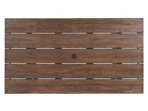 Lexington Tommy Bahama Outdoor 3350-877c Elegant Rectangular Dining Table With Artisan Teak Top And Sophisticated Wicker Design  Wood 3350-877c