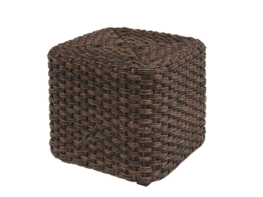 Lexington Tommy Bahama Outdoor 3350-944 Small Ottoman – Artisan-crafted Woven Design With Teak Top & Versatile Seating Solutions  Wood 3350-944