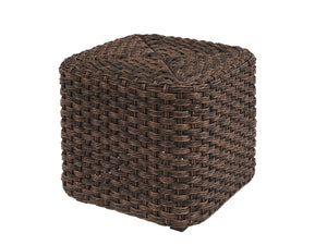 Lexington Tommy Bahama Outdoor 3350-944 Small Ottoman – Artisan-crafted Woven Design With Teak Top & Versatile Seating Solutions  Wood 3350-944