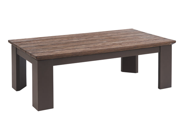 Lexington Tommy Bahama Outdoor 3350-947 Kilimanjaro Rectangular Cocktail Table With Artisan Design And All-weather Wicker Finish  Wood 3350-947