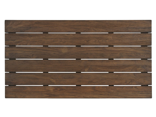 Lexington Tommy Bahama Outdoor 3350-947 Kilimanjaro Rectangular Cocktail Table With Artisan Design And All-weather Wicker Finish  Wood 3350-947