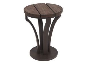 Lexington Tommy Bahama Outdoor 3350-952 Kilimanjaro Accent Table - Artisan Crafted Teak Top With All-weather Woven Wicker Design  Wood 3350-952