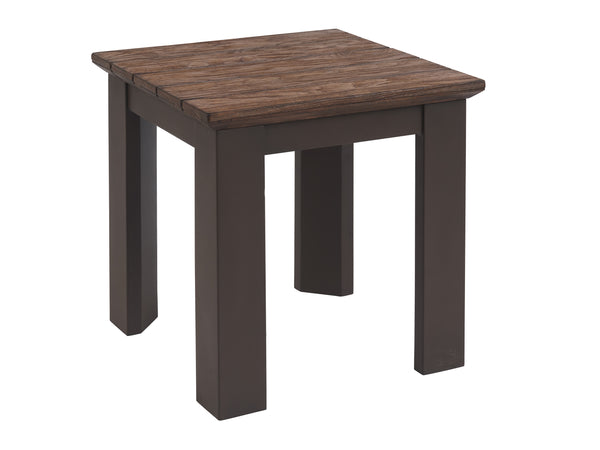 Lexington Tommy Bahama Outdoor 3350-955 Kilimanjaro Serving End Table - Artisan-crafted Elegance With Teak Top And Wicker Design  Wood 3350-955