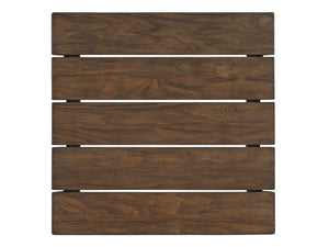 Lexington Tommy Bahama Outdoor 3350-955 Kilimanjaro Serving End Table - Artisan-crafted Elegance With Teak Top And Wicker Design  Wood 3350-955