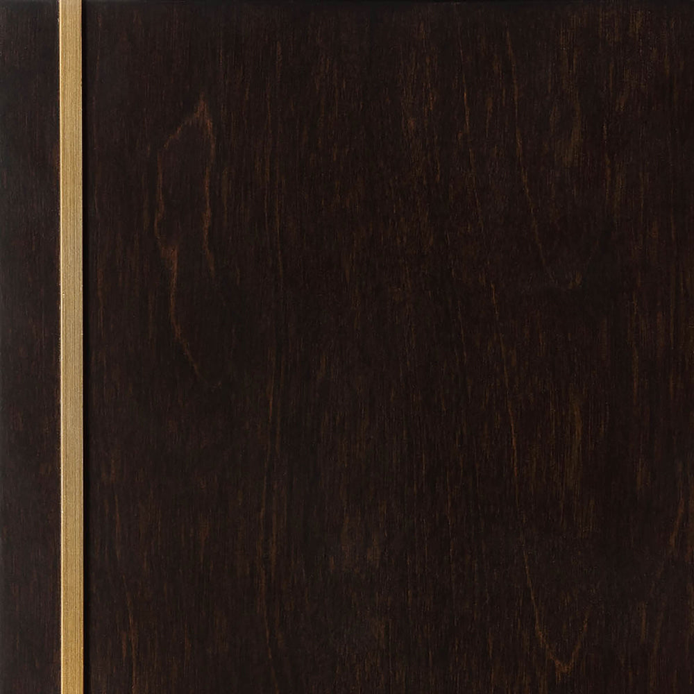 English Elm Drea Grey Leatherette Eastern King Panel Bed with Channel Tufting, Smoked Peppercorn Frame & Goldtrim B062S00822