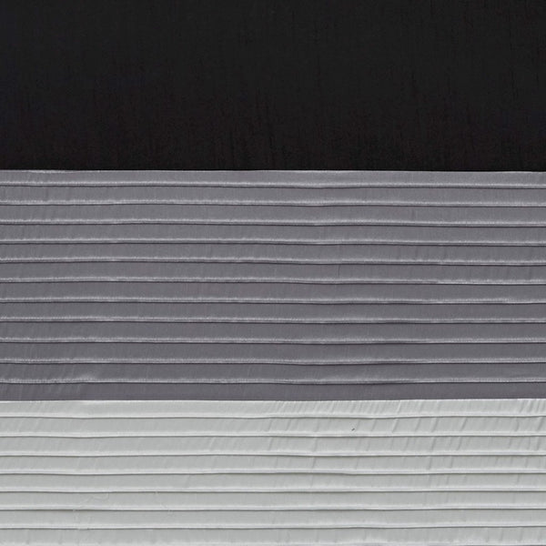 English Elm Polyoni Pintuck Curtain Panel - Modern Striped Design, Light Filtering, Textured Window Treatment 50X84" B03598063-GIGA