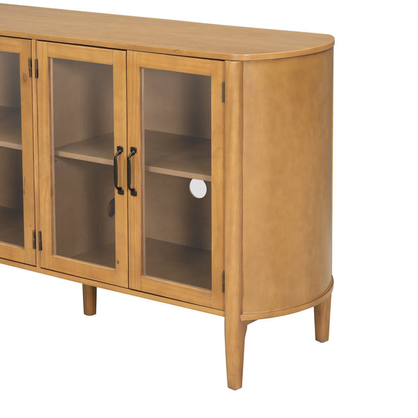 English Elm Christopher Knight Home® - Storage Cabinet - Stylish 4-Door Design For Entryway Or Living Room, Natural Finish, Ample Space N780P330603N