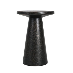 English Elm Mgo Compact Side Table Weatherproof Magnesium Oxide Build for Patio or Living Room Black N776P372343B