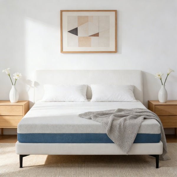 English Elm 10 Inch Queen Mattress Copper Infused Foam 7 Zone Support Breathable Certipur Certified White W5081P394360