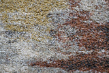 Sams International Granada Riverbed Machine Made Polypropylene Abstract Shag Rug Ivory, Gold, Gray, Rust 7' 10" x 10' 10"