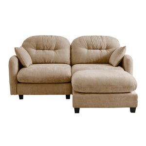 English Elm Cloud Sectional L-Shaped Sofa With Movable Ottoman, Soft Chenille Fabric, Elegant Tufted Design W714S01375