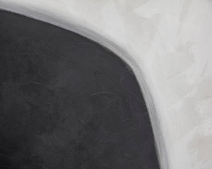 Sunpan Double Cross Wall Art - Hand-Painted Black and White Diptych for Modern Home Décor, Set of 2