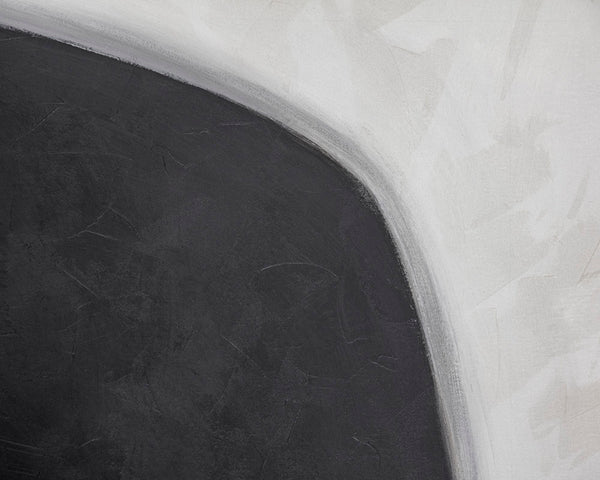 Sunpan Double Cross Wall Art - Hand-Painted Black and White Diptych for Modern Home Décor, Set of 2