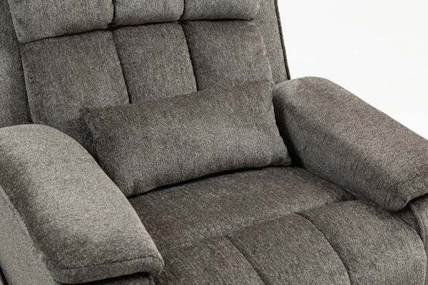 English Elm Oversized Power Lift Recliner Chair with Massage Heating and Usb Charging for Living Room Dark Grey W547S00073