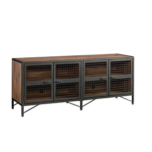 English Elm Credenza, Modern Industrial Media Console For Tvs Up To 60" With Stylish Brown Finish & Storage Solutions B356P402749