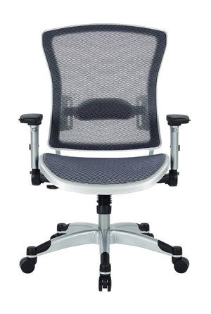 OSP Home Furnishings Exec Ergonomic Mesh Office Chair with Lumbar Support Flip Arms and Synchro Tilt Base 317-66C61F6
