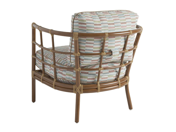 Lexington Tommy Bahama Outdoor 3360-11-40 Lounge Chair - Embrace Coastal Luxury With Leather-wrapped Bamboo & Wavy Glass Top Design  Wood 3360-11-40