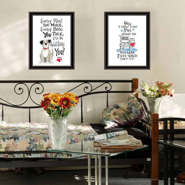 English Elm Trendy Decor 4u Pet Lover Typographic 2 Piece Framed Wall Art for Home B067P256638