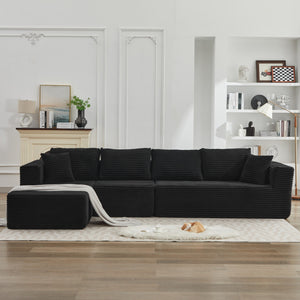 English Elm 106" Cloud Sectional Couch - Modular L-Shape With Left Chaise For Effortless Living Room Style W1143S00029