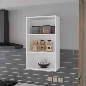 English Elm Wall Cabinet Aspen White Engineered Wood – 3 Spacious Shelves, Slim 38.6"L x 26"W, Modern Kitchen Storage B092P245918